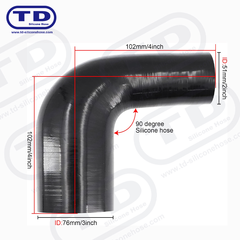 Silicone 90 ° Hose Reducer