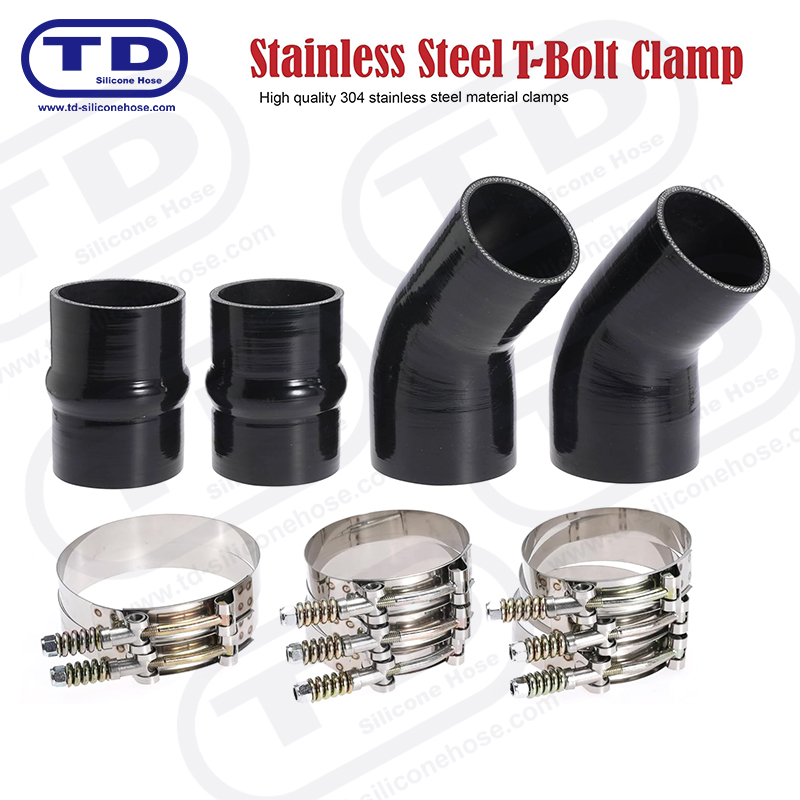 Clampa Hose Silicone T-Bolt Treisithe an Earraigh